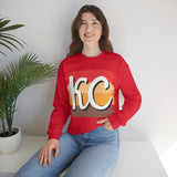 Kansas City Football Paint Stripe Vintage KC Unisex Heavy Blend Crewneck Sweatshirt! Football Season!