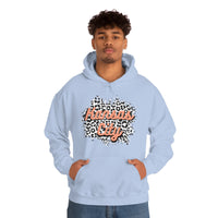 Kansas City Football Grey and Pink Leopard Print Unisex Heavy Blend Hooded Sweatshirt! Football Season!