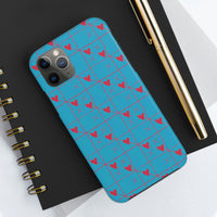 Valentines Day Tic Tac Toe Hearts Blue Tough Phone Cases, Case-Mate! Spring Vibes!