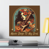 Vintage 70's Inspired Music Sings To My Soul Canvas Gallery Wraps!