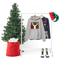 Paint Striped Deer Head Holiday Unisex Heavy Blend Hooded Sweatshirt! Winter Vibes!