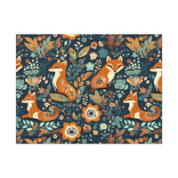 Vintage 70's Inspired Floral Foxy Canvas Gallery Wraps!