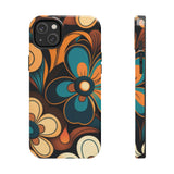 Vintage Florals Brown and Teal Tough Phone Cases, Case-Mate!