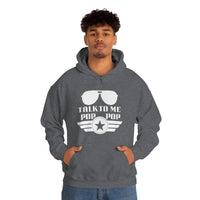 Talk to Me Pop Pop Unisex Heavy Blend Hooded Sweatshirt! Grandparent Vibes! Fathers Day!