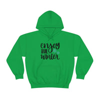 Enjoy The Winter Holiday Snowflake Unisex Heavy Blend Hooded Sweatshirt! Winter Vibes!