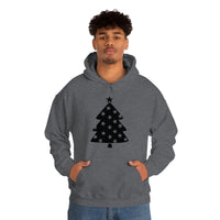 Star Christmas Tree Minimalistic Design Unisex Heavy Blend Hooded Sweatshirt! Winter Vibes!