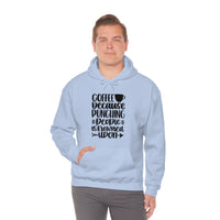 Coffee... Because Punching People is Frowned Upon! Unisex Heavy Blend Hooded Sweatshirt! Sarcastic Vibes!