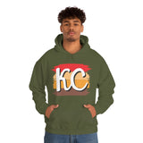 Kansas City Football Paint Stripe KC Unisex Heavy Blend Hooded Sweatshirt! Football Season!