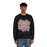 Kansas City Football Grey and Pink Leopard Print Unisex Heavy Blend Crewneck Sweatshirt! Football Season!