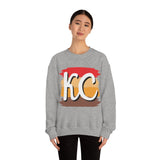 Kansas City Football Paint Stripe Vintage KC Unisex Heavy Blend Crewneck Sweatshirt! Football Season!