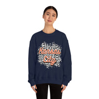 Kansas City Football Grey and Pink Leopard Print Unisex Heavy Blend Crewneck Sweatshirt! Football Season!