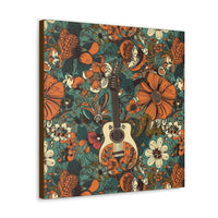 Floral Vintage 70's Inspired Guitar Canvas Gallery Wraps!