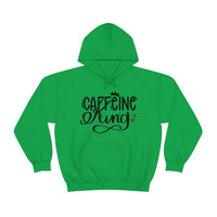 Caffeine King Unisex Heavy Blend Hooded Sweatshirt! Sarcastic Vibes!