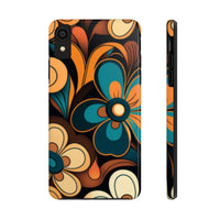 Vintage Florals Brown and Teal Tough Phone Cases, Case-Mate!