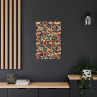 Vintage 70's Inspired Musical Notes Floral Canvas Gallery Wraps!