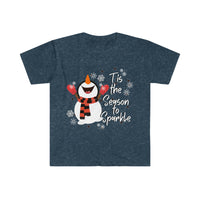 Snowman, Tis The Season To Sparkle, Kansas, Graphic Tees, Freckled Fox Company