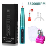 Wireless 35000RPM USB Nail Drill Pen: Portable Rechargeable Manicure & Pedicure Tool