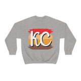 Kansas City Football Paint Stripe Vintage KC Unisex Heavy Blend Crewneck Sweatshirt! Football Season!