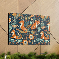 Vintage 70's Inspired Floral Foxy Canvas Gallery Wraps!