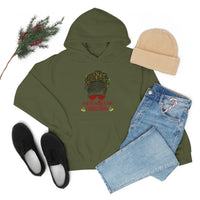 Just Really Love Christmas Bun Girl Unisex Heavy Blend Hooded Sweatshirt! Winter Vibes!