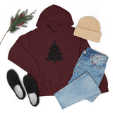 Star Christmas Tree Minimalistic Design Unisex Heavy Blend Hooded Sweatshirt! Winter Vibes!