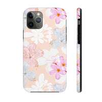 Pink Floral Hibiscus Flowers Tough Phone Cases, Case-Mate! Summer Vibes!