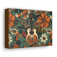 Floral Vintage 70's Inspired Guitar Canvas Gallery Wraps!