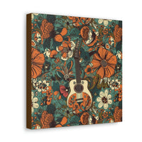 Floral Vintage 70's Inspired Guitar Canvas Gallery Wraps!