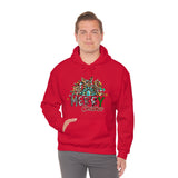 Merry Christmas Sunflower Holiday Unisex Heavy Blend Hooded Sweatshirt! Winter Vibes!