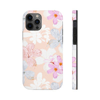 Pink Floral Hibiscus Flowers Tough Phone Cases, Case-Mate! Summer Vibes!