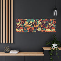 Vintage 70's Inspired Musical Notes Floral Canvas Gallery Wraps!