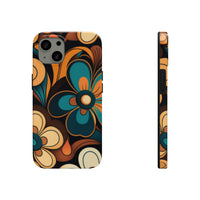 Vintage Florals Brown and Teal Tough Phone Cases, Case-Mate!