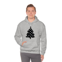 Star Christmas Tree Minimalistic Design Unisex Heavy Blend Hooded Sweatshirt! Winter Vibes!