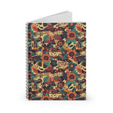 Vintage 70's Musical Notes Floral Spiral Journal!