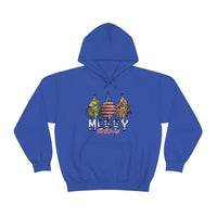 Rustic Military Merry Christmas Holiday Unisex Heavy Blend Hooded Sweatshirt! Winter Vibes!