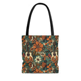 Vintage 70's inspired Floral Guitar Tote Bag!