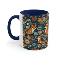 Vintage 70's Floral Foxy Accent Coffee Mug, 11oz!