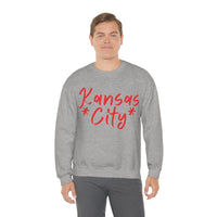 Kansas City Football Unisex Heavy Blend Crewneck Sweatshirt! Football Season!