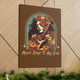 Vintage 70's Inspired Music Sings To My Soul Canvas Gallery Wraps!