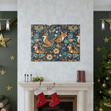 Vintage 70's Inspired Floral Foxy Canvas Gallery Wraps!