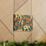 Vintage 70's Inspired Elephant Florals Canvas Gallery Wraps!