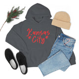 Kansas City Football Red Unisex Heavy Blend Hooded Sweatshirt! Football Season!