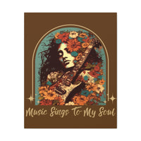 Vintage 70's Inspired Music Sings To My Soul Canvas Gallery Wraps!