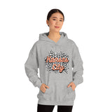 Kansas City Football Grey and Pink Leopard Print Unisex Heavy Blend Hooded Sweatshirt! Football Season!