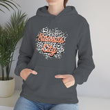 Kansas City Football Grey and Pink Leopard Print Unisex Heavy Blend Hooded Sweatshirt! Football Season!