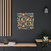 Vintage 70's Inspired Floral Foxy Canvas Gallery Wraps!