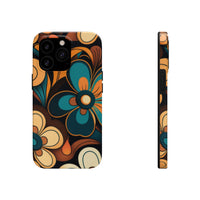 Vintage Florals Brown and Teal Tough Phone Cases, Case-Mate!