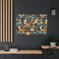 Vintage 70's Inspired Floral Foxy Canvas Gallery Wraps!