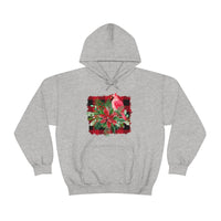 Buffalo Print Cardinal Holiday Unisex Heavy Blend Hooded Sweatshirt! Winter Vibes!