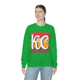 Kansas City Football Paint Stripe Vintage KC Unisex Heavy Blend Crewneck Sweatshirt! Football Season!